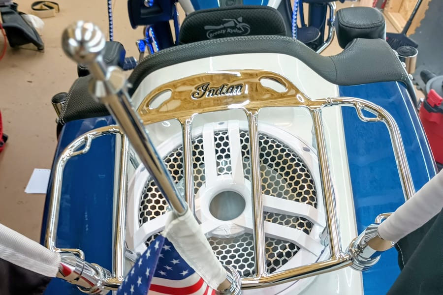 Custom Indian motorcycle audio build