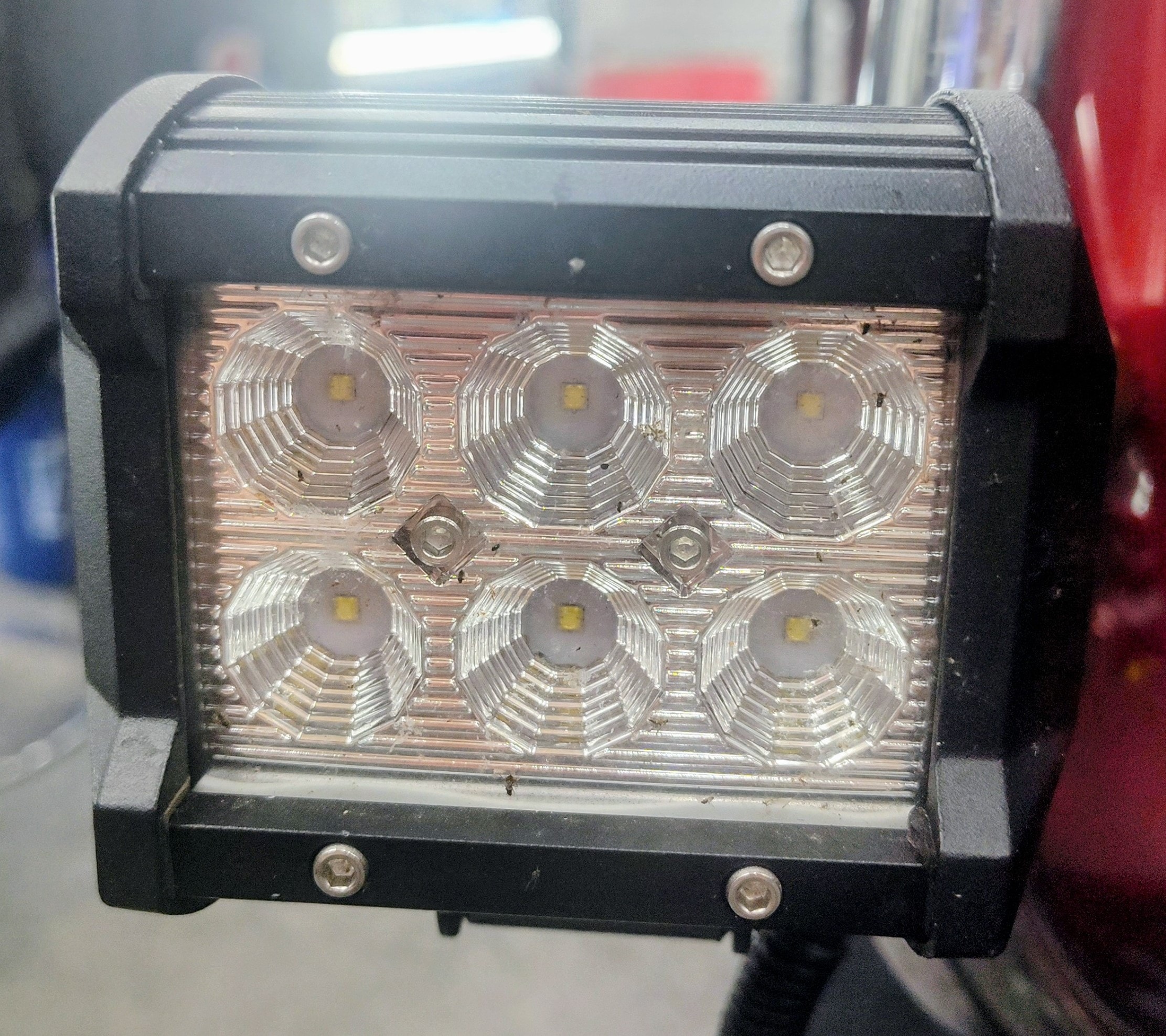 Motorcycle accessory lights installed